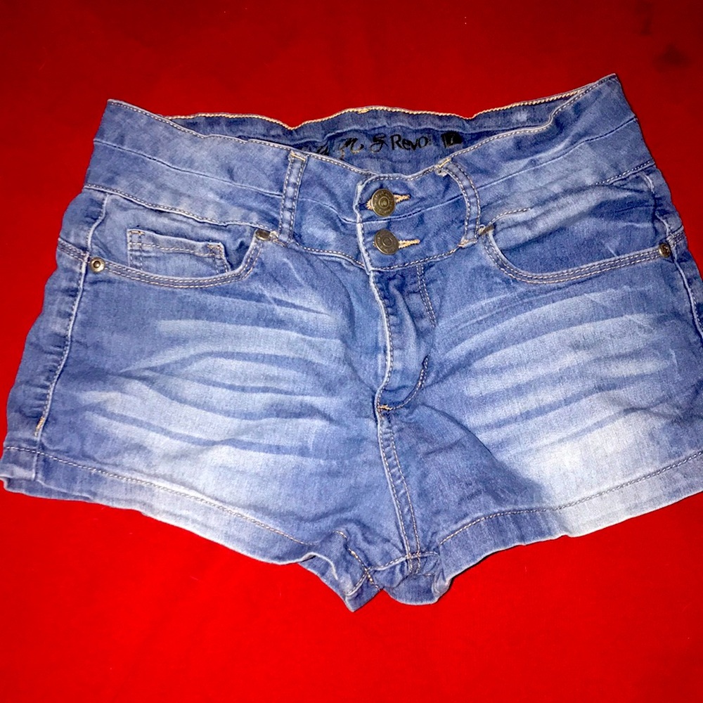 double button shorts